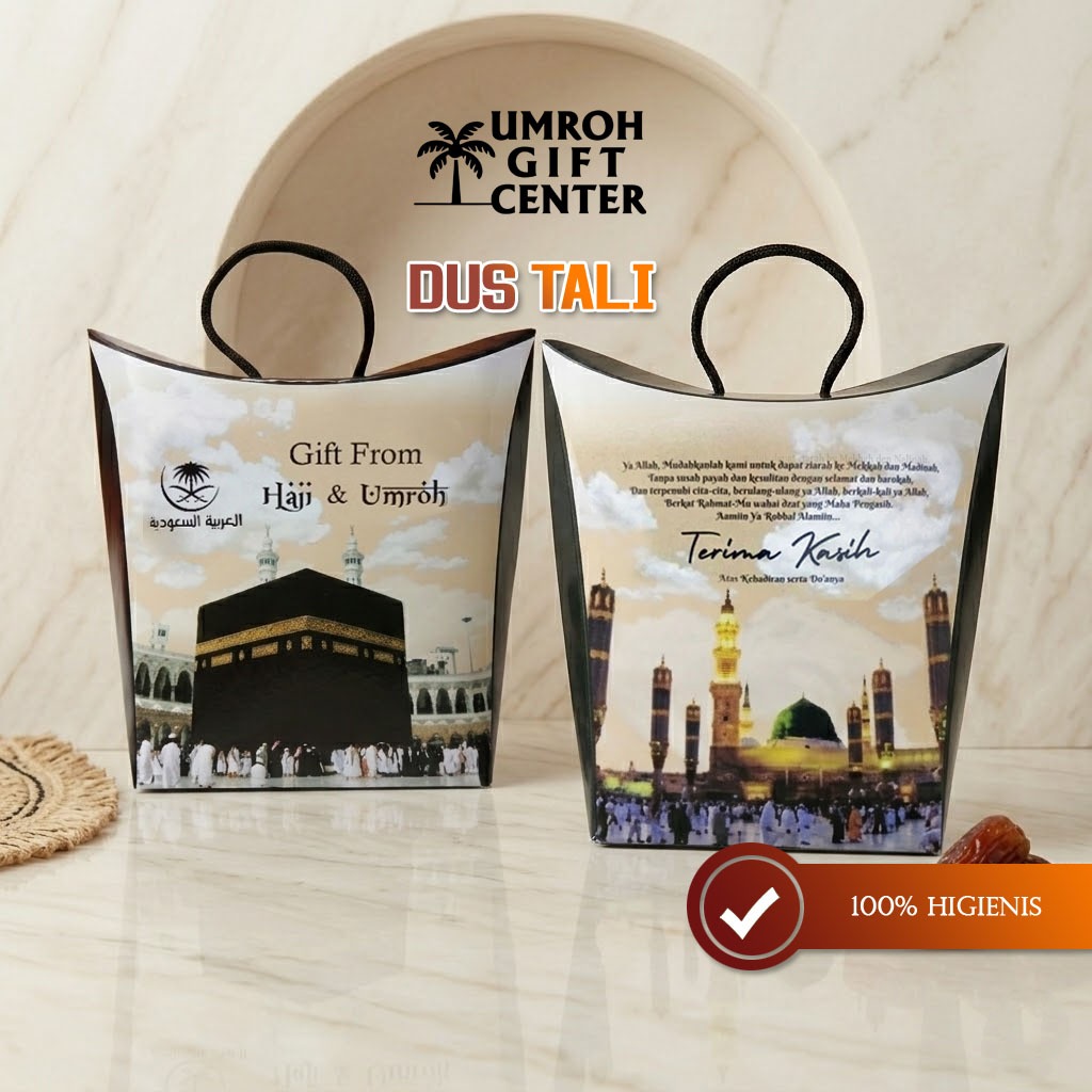 Umroh Gift Center Dus Tali  – Box Souvenir Umroh & Haji Eksklusif, Higienis & Elegan
