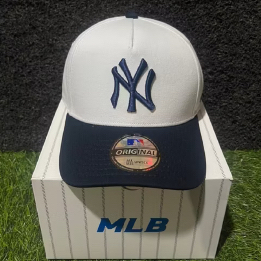 TOPI BASEBALL MLB NY SIMPLE ORIGINAL WHITE NAVY CAPS / TOPI BESTSELLER / TOPI PRIA WANITA FULL SET