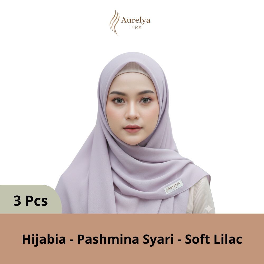 Aurelya Hijab - (3 PCS) Hijab Pashmina Syar'i dan Modern - Soft Lilac