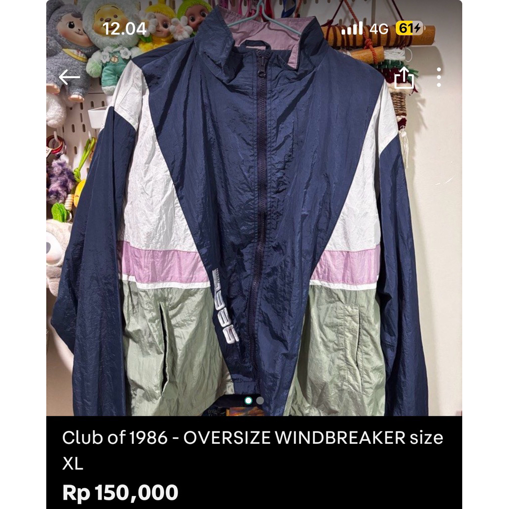 club of 1986 - Oversize Windbreaker Size XL