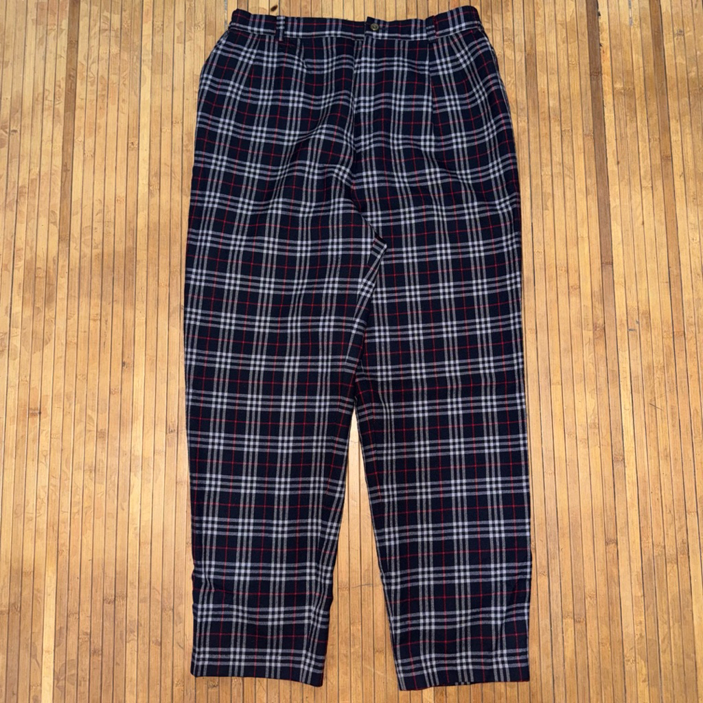 VINTAGE BURBERRYS LUXURY ICONIC NOVA CHECK PATTERN TARTAN TROUSERS PANTS