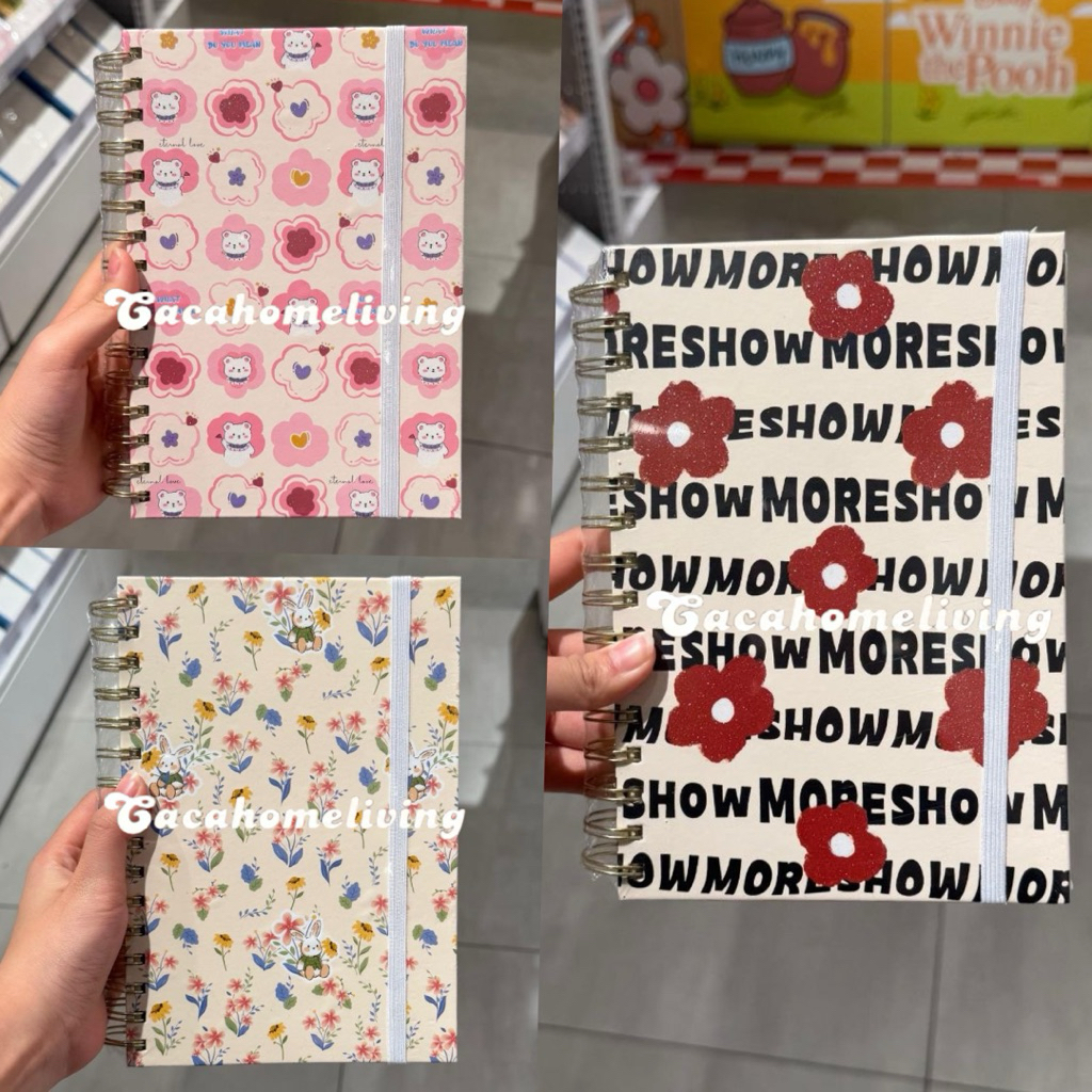 Ohsome x Mikirei - Notebook Spiral / Notebook Ring A5 Mikirei Collection (Pink / White / Red)