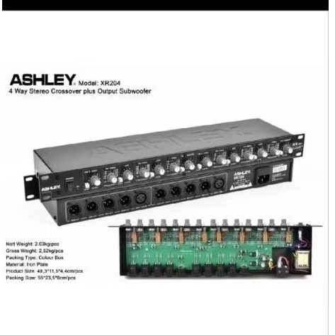Crossover Aktif Ashley XR204 4 Way Stereo dengan Subwoofer