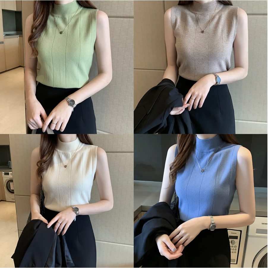 UMISUKA Atasan Kaos Rajut Wanita Lengan Pendek Korean Style Fashion Import Bangkok BKK ajwshop pinkd