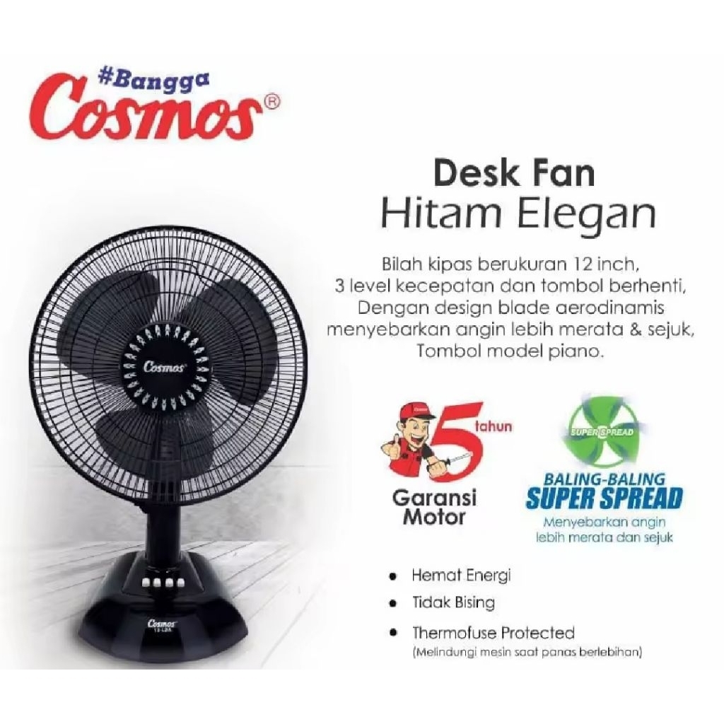 kipas angin meja cosmos 12LDA/12DSF