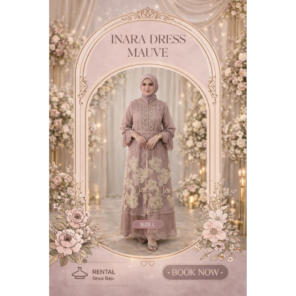 HANYA PENYEWAAN Inara dress mauve by SARAH THE LABEL