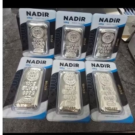 nadir metal silver 100gram asli turki ready
