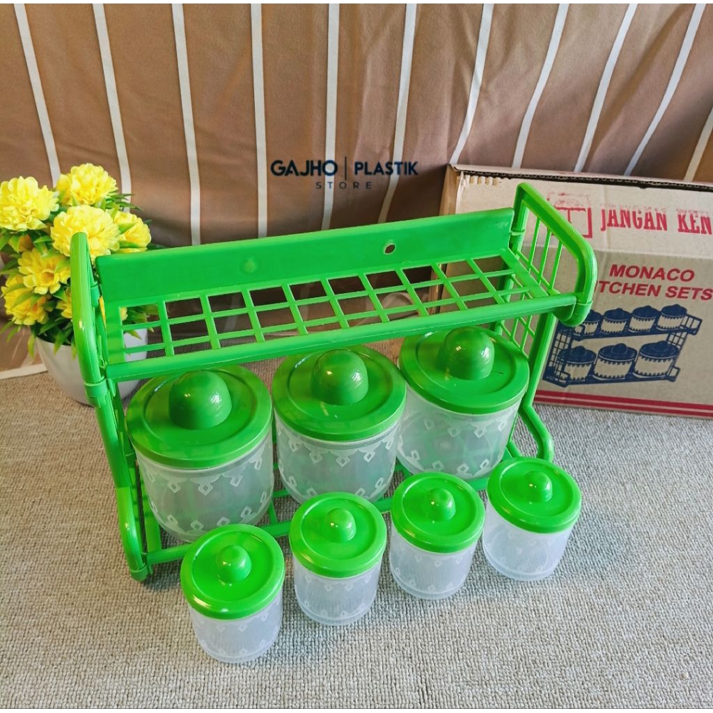 Rak bumbu dapur 2 susun || wadah bumbun plastik multifungsi || kitchen set tempat bumbu