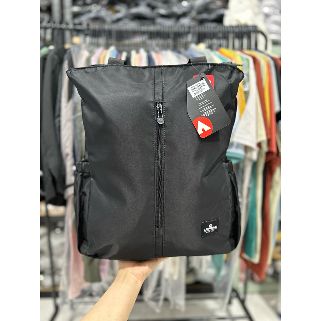 TAS RANSEL AIRWALK UNISEX AIW DUMA BACKPACK AIWBP250401B BLACK ORIGINAL AIRWALK