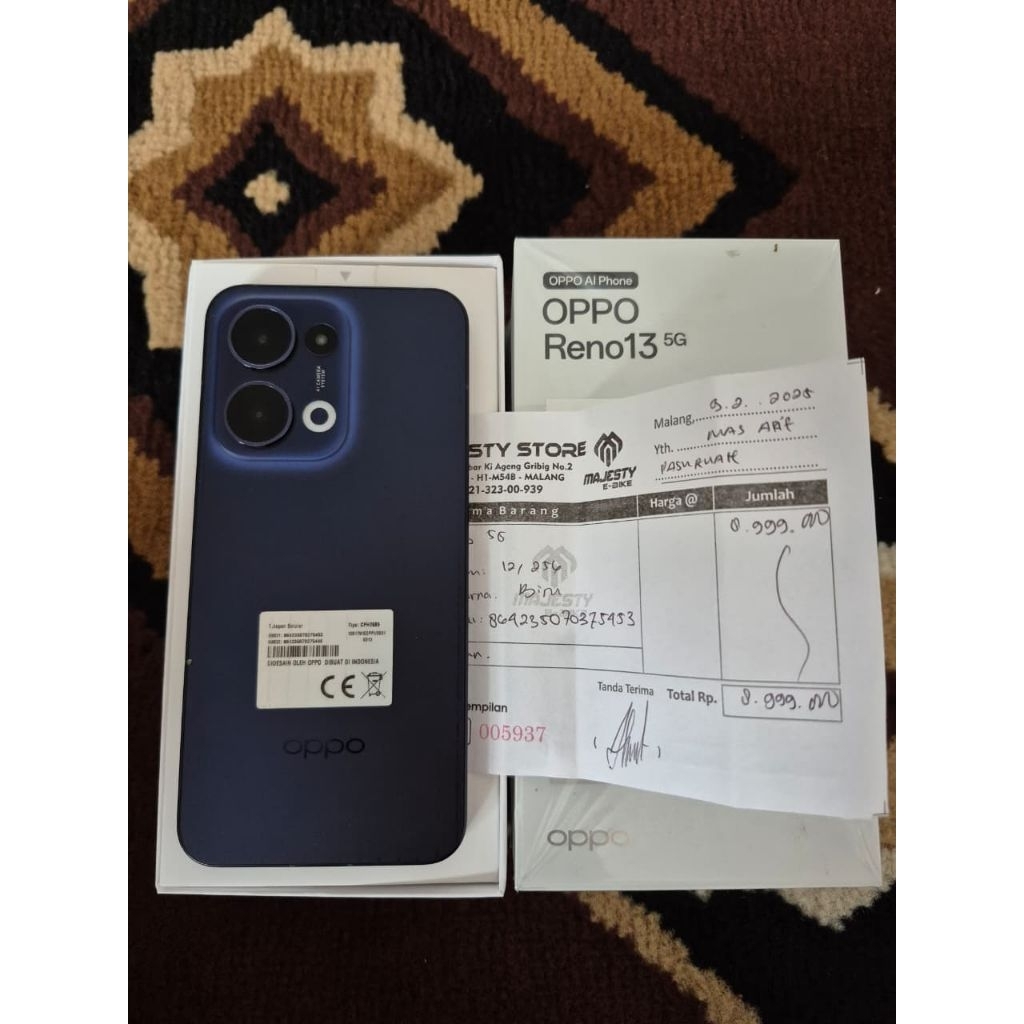 oppo reno 13 5G  Ram 12GB Internal 256GB HP Second Seken Bekas Fullset [murah] hp murah