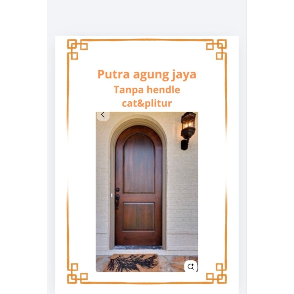 kusen + pintu lengkung kayu bangkirai dan kamper bisa custom respon cepat