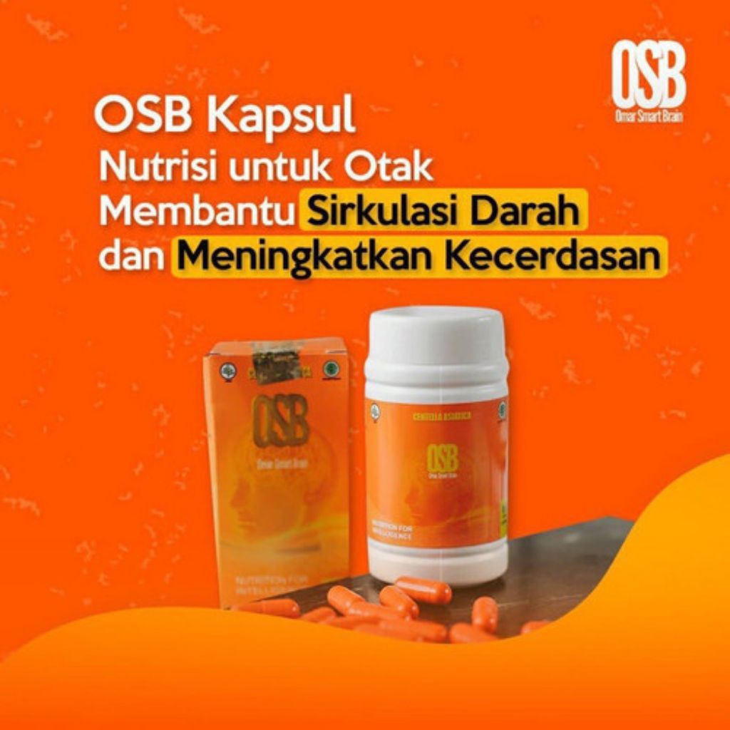 OSB Vitamin Otak Anak Omar Smart Brain Original Obat Herbal Suplemen 60 Kapsul speech delay, Mencerd