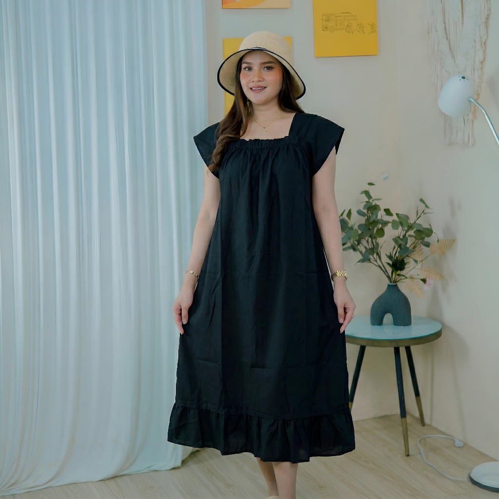 Promo Dress Fuji Daster Gaun Lengan Pendek Murah Kekinian