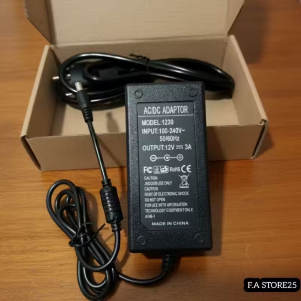 Adaptor Charger Monitor Axioo, SPC, Armageddon, Xiaomi 12V 3A Garansi 3 Bulan