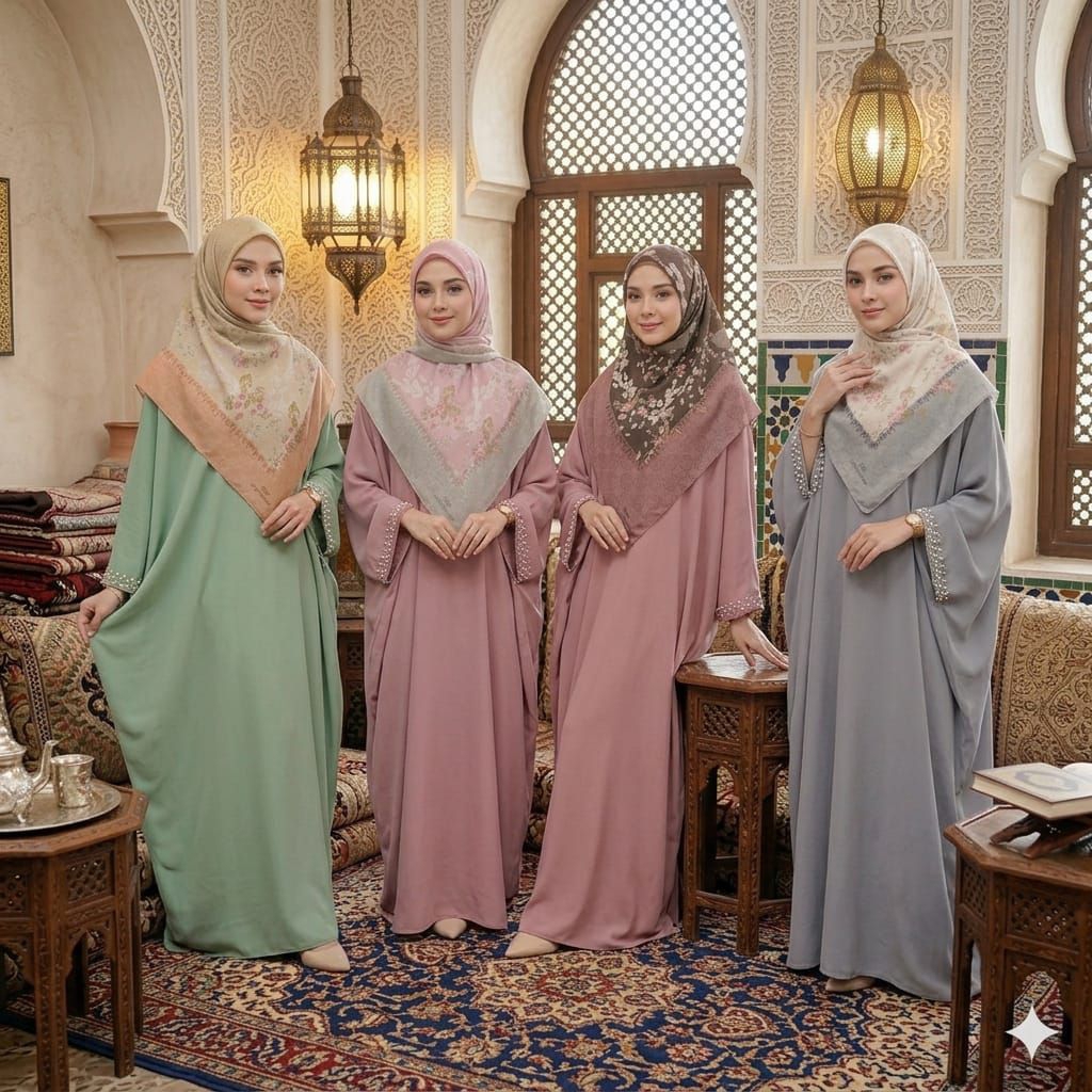 AGNIA Hijab Segi Empat Voal Motif Fllorin Series - Kerudung Motif Terbaru Terlaris