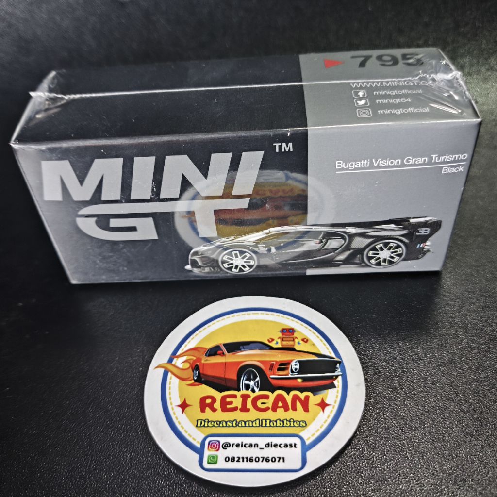 MINI GT - 795 - BUGATTI VISION GRAN TURISMO | BLACK
