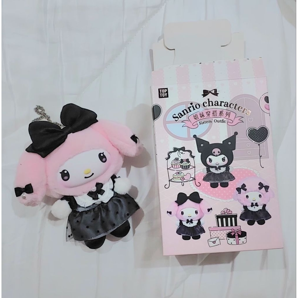 TOP TOY sanrio my melody plush keychain sister outfit official
