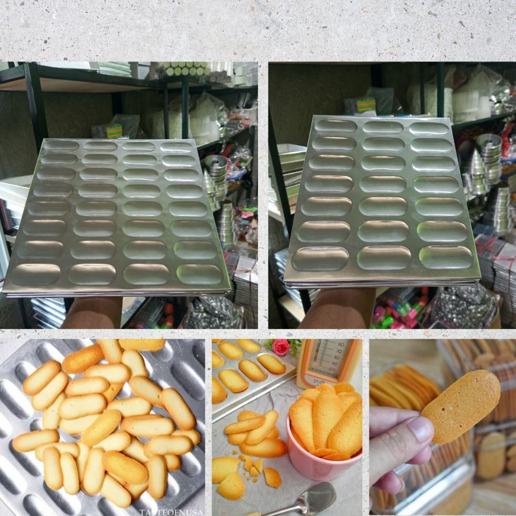 loyang kue lidah kucing/Loyang kue lidah kucing lubang 32 & 21