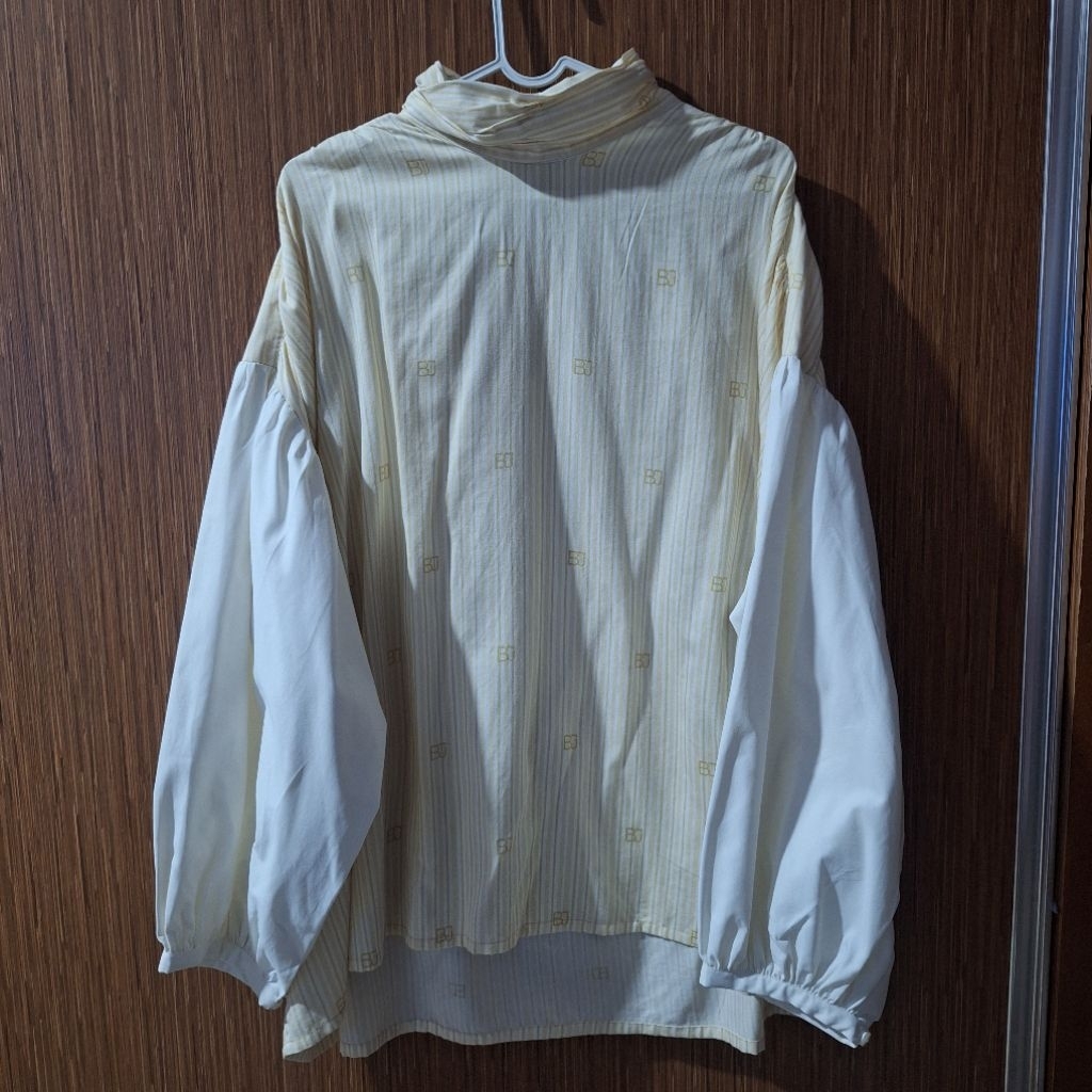 PL BENANG JARUM MONOGRAM STRIPE BLOUSE