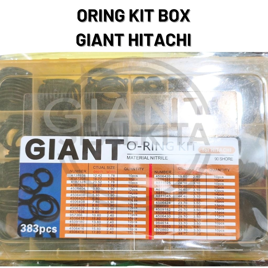 Oring Kit Oring Box Giant HITACHI NBR 90 Shore - Seal Kit Set Alat Berat