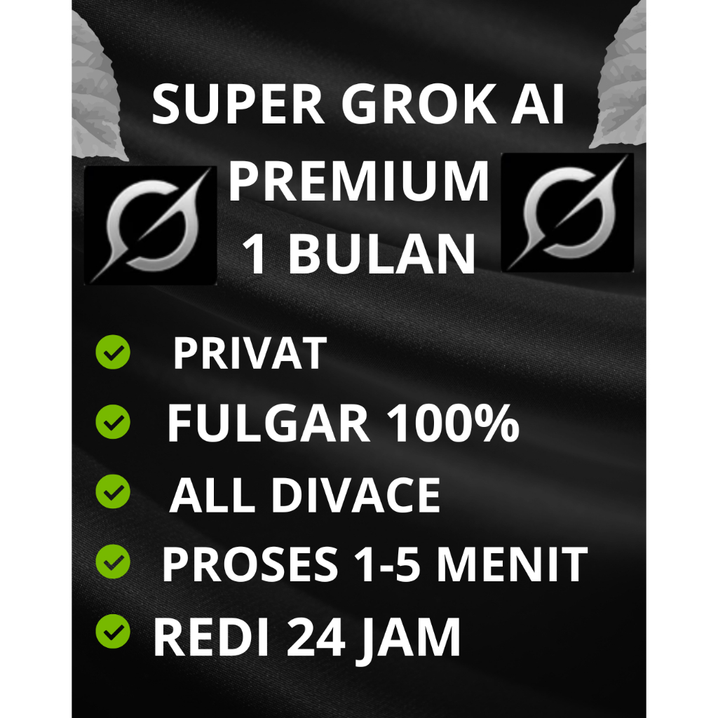 [pintar] Grok AI - SuperGrok  1 Bulan Private Original dan siap pakai