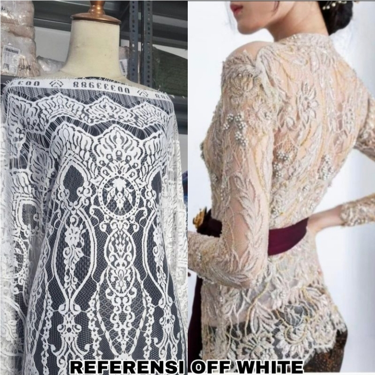 KAIN BROKAT SEMI FRANCIS BAHAN KEBAYA LEMBUT BAKAL KEBAYA BALI