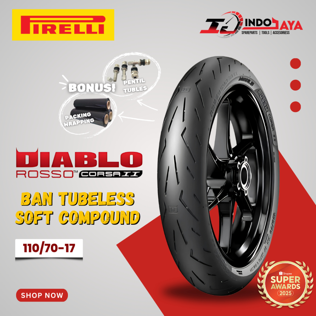 [READY COD] BAN PIRELLI DIABLO ROSSO CORSA 2 ( 110/70-17 ) SOFT COMPOUND RING 17 / BAN BALAP SOFT CO