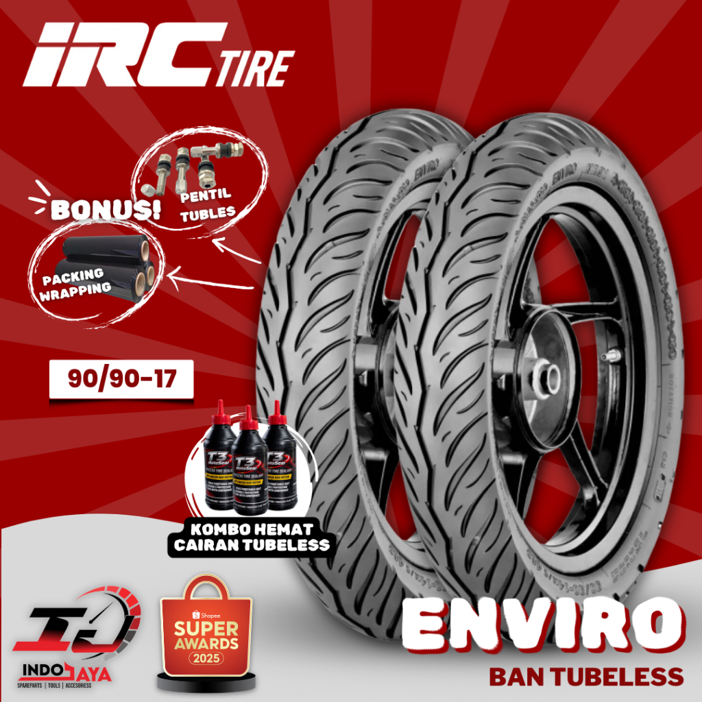 [READY COD] BAN LUAR TUBELESS IRC ENVIRO NR91 (90/90-17) RING 17 BAN BEBEK DEPAN BELAKANG / NR-91 / 