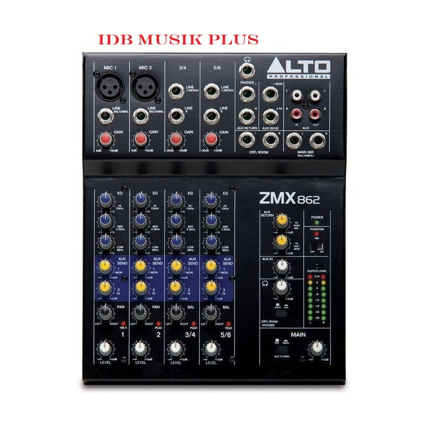 Mixer 6 Ch Alto Zephyr ZMX862 ZMX 862 Original
