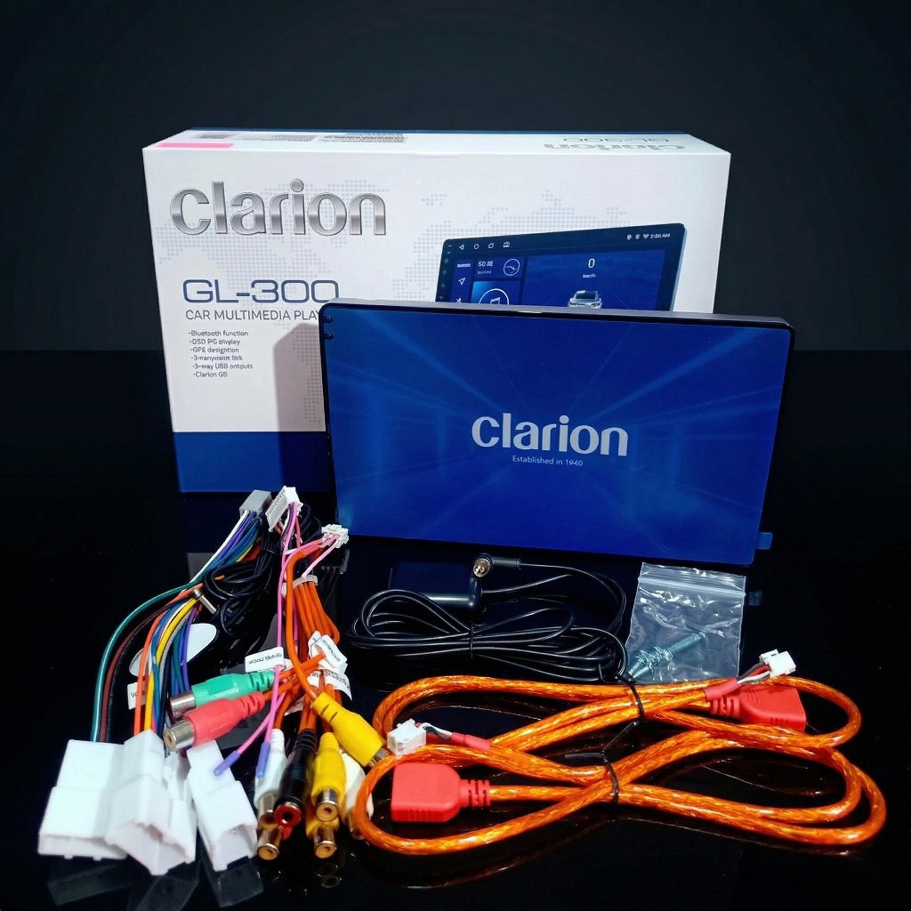 Headunit Android Clarion GL-300 9 Inch RAM 2GB ROM 32GB Wireless CarPlay Android Auto Original