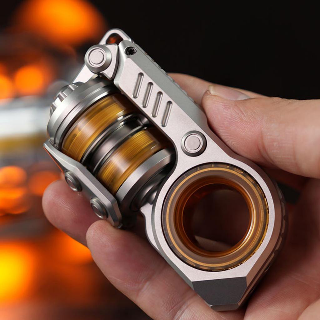GoBiggeR Sinian Mechanical Slider Throwing Cards Ratchet Wheel Paragraph Ring Fidget Spinner Roller 