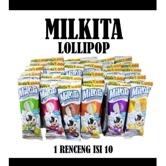 Milkita Lolipop Renceng 10s