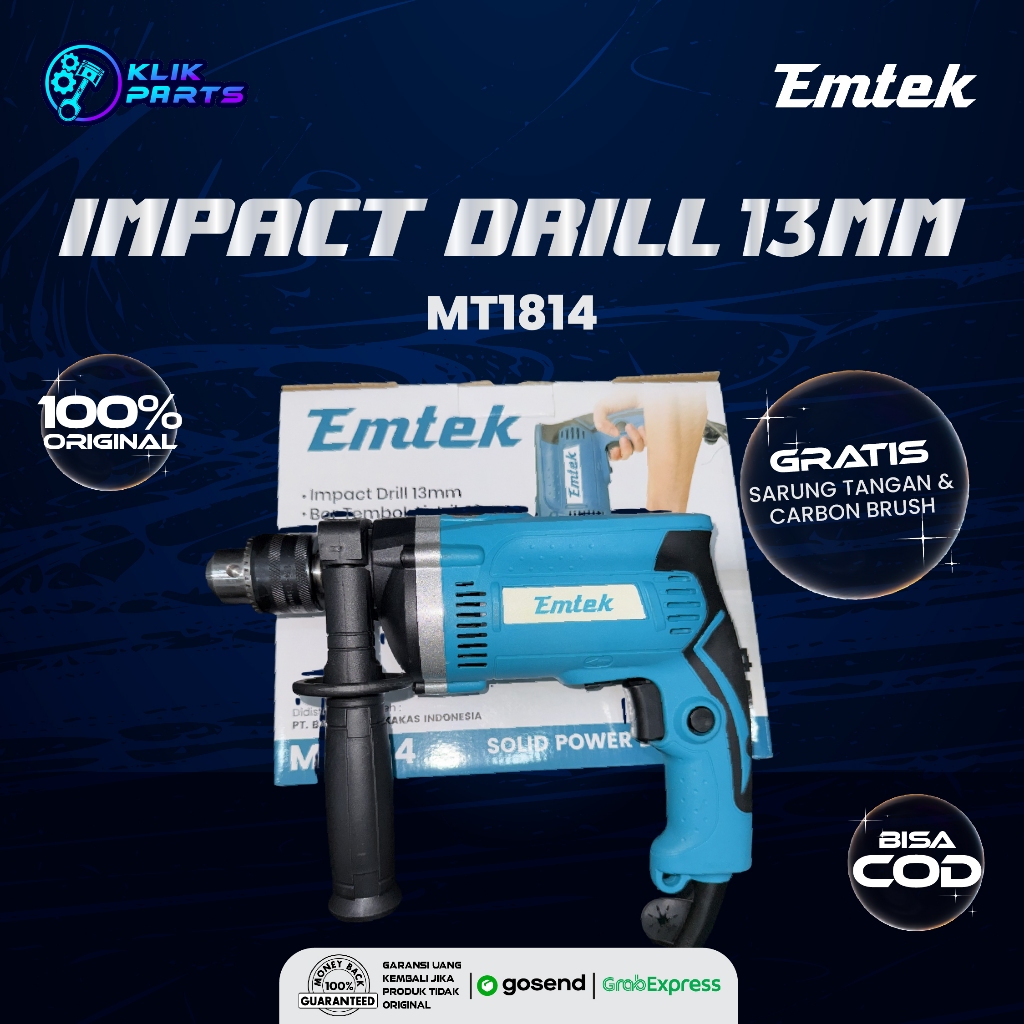 EMTEK Bor Tembok Impact Drill 13mm Reversible