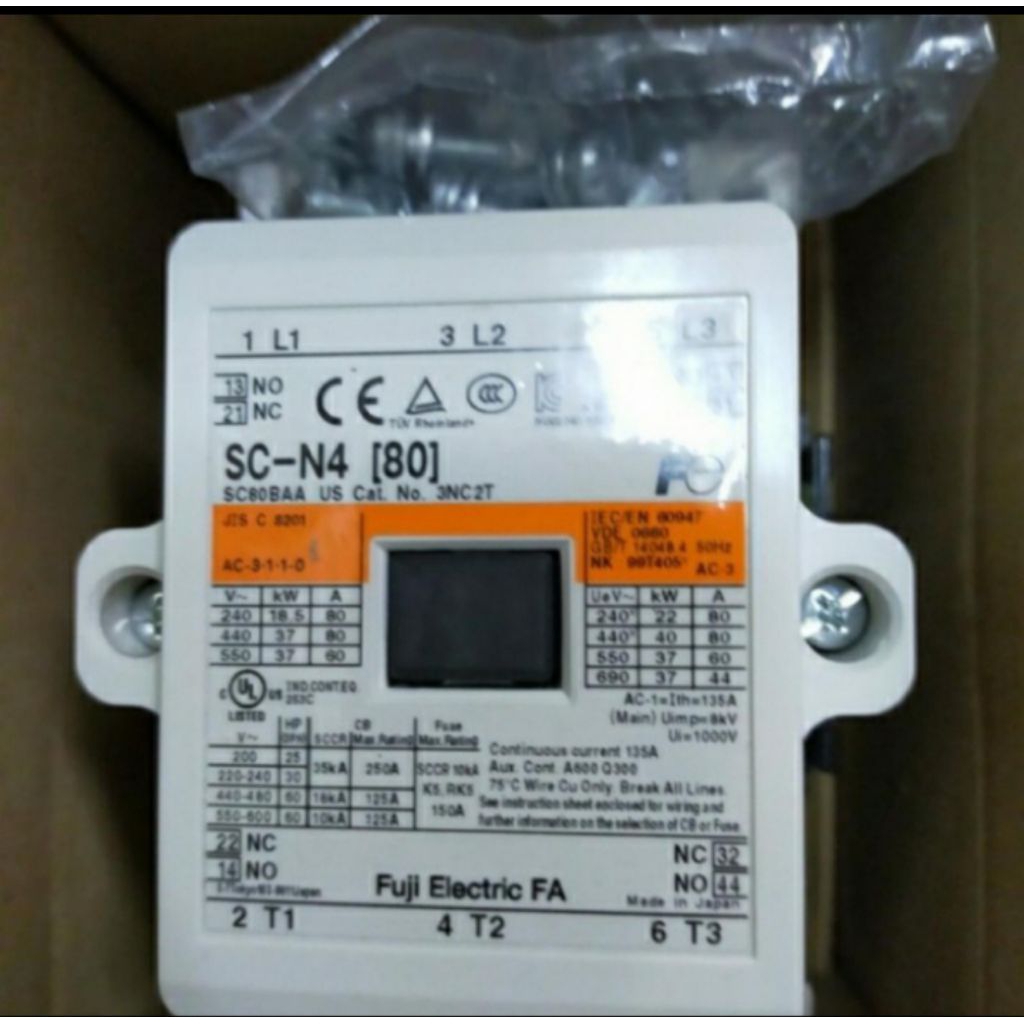 CONTACTOR FUJI SC N4 220V KONTAKTOR FUJI SCN4 SC N4 220V