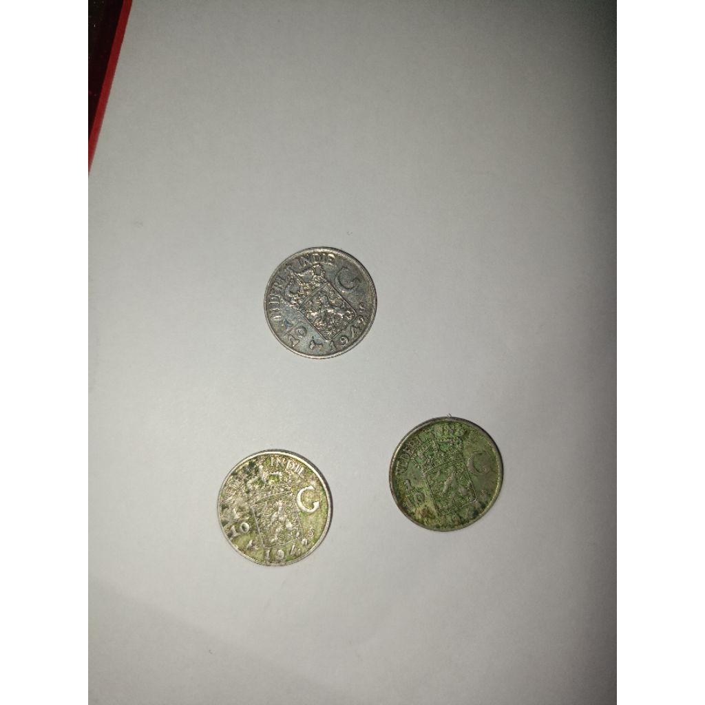 koin 1/10 Gulden Th 1941 (koin perak)