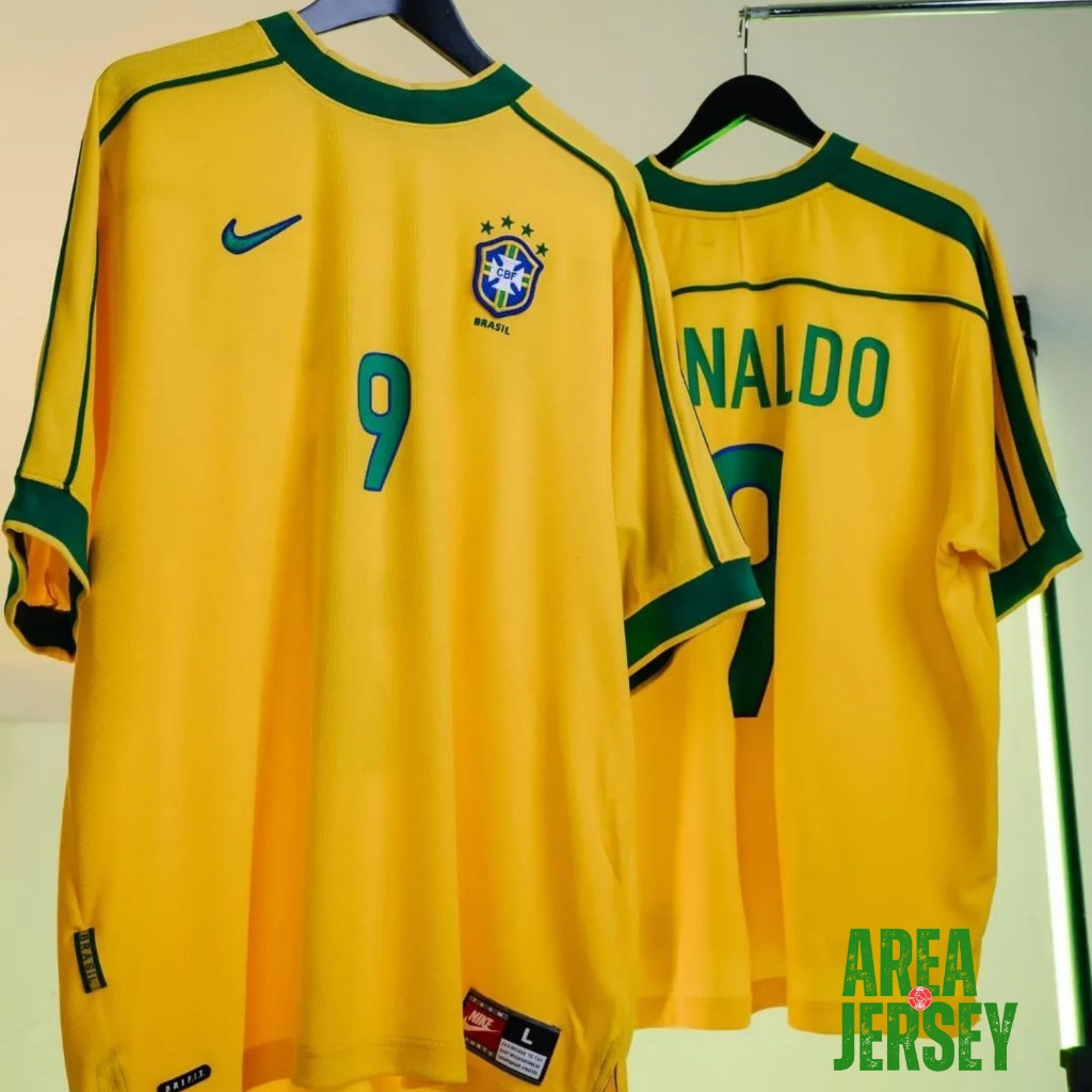 Jersey Retro Brazil Home Piala Dunia 1998 | Baju Bola Kualitas Premium