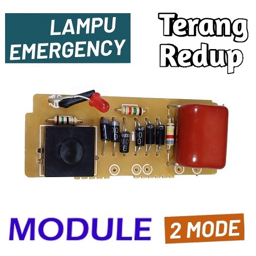 Modul Senter 3-5 Volt Diy Mesin Lampu Emergency 2 Mode Redup Dan Terang Module LED Dalam Keadaan Dar