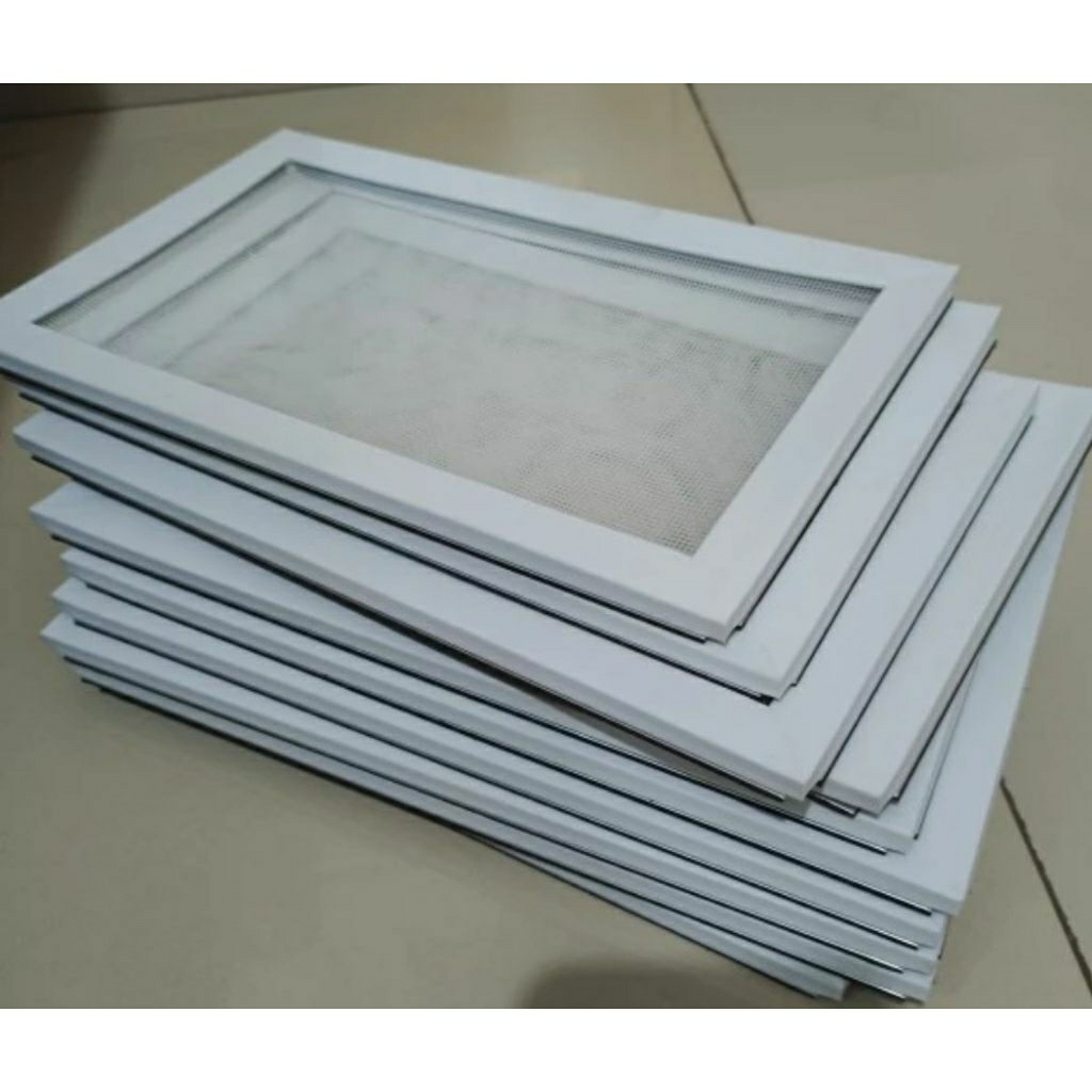 kasa nyamuk kawat nyamuk jaring fiberglass frame karet dudukan list aliminium