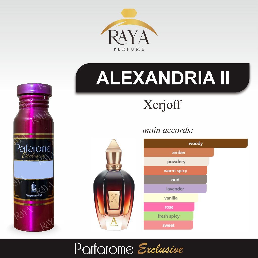 alexandria II Xerjoff bibit parfum Parfarome Exclusive 100 gr