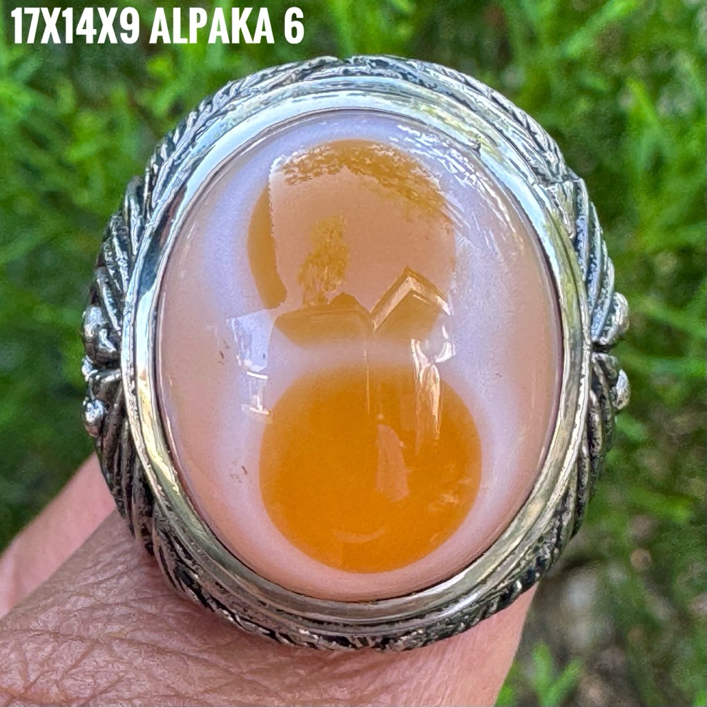 Cincin Batu Akik Natural Angka 8 (Asli Alam)