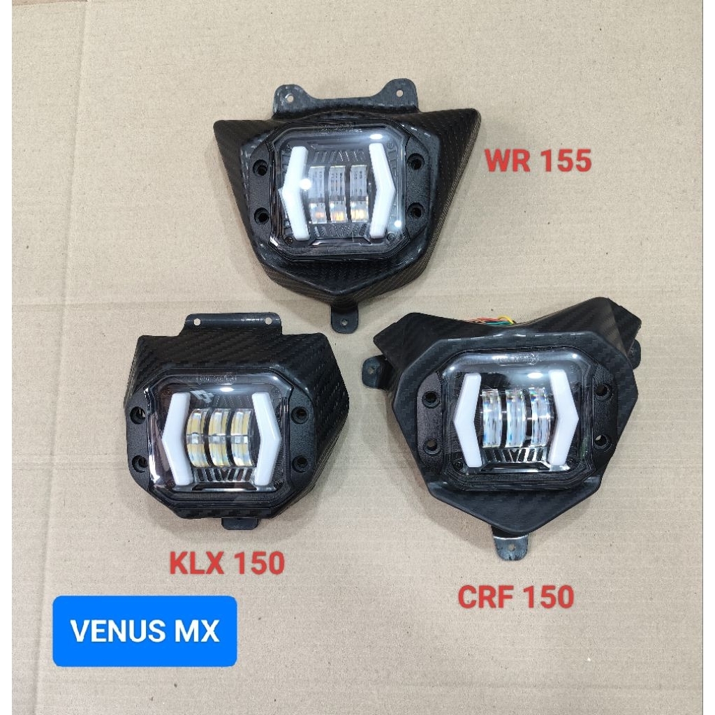 Headlamp lampu depan LED/reflektor motor trail KLX 150 CRF 150 WR 155