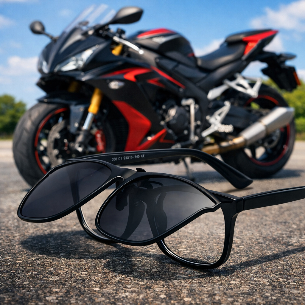 Kacamata Clip On Polarized Anti Silau UV400 Flip Up - Ubah Kacamata Normal Jadi Sunglasses