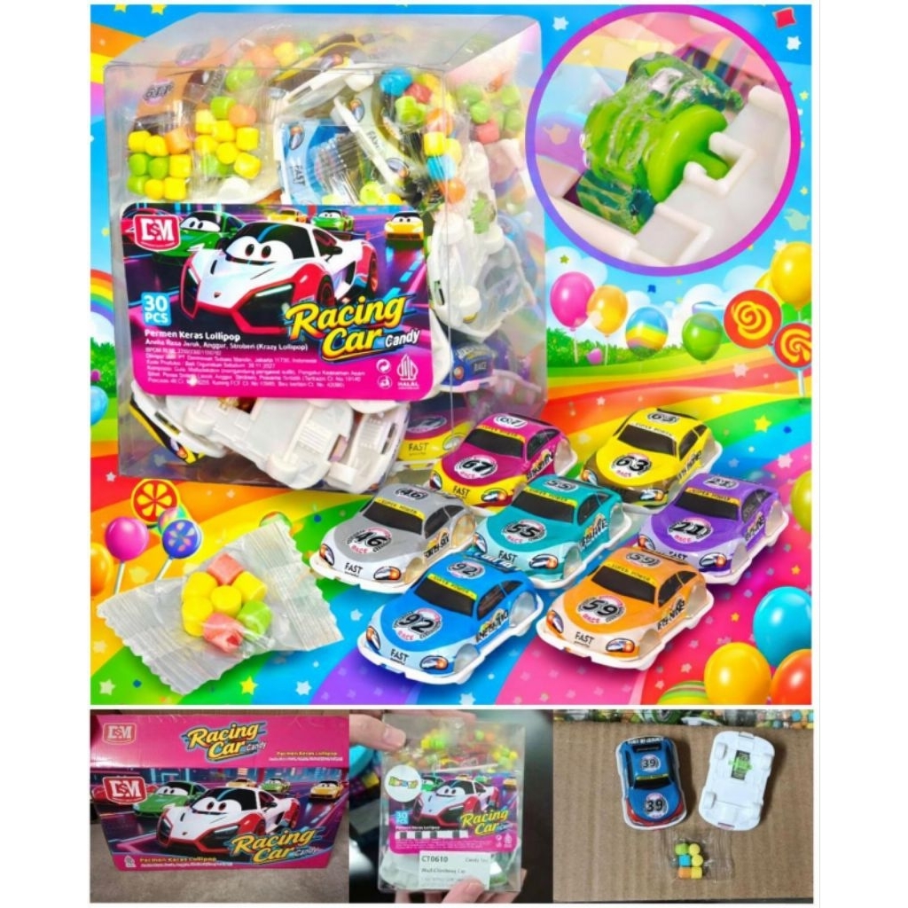 permen keras lolipop racing car Dsm 30 pcs