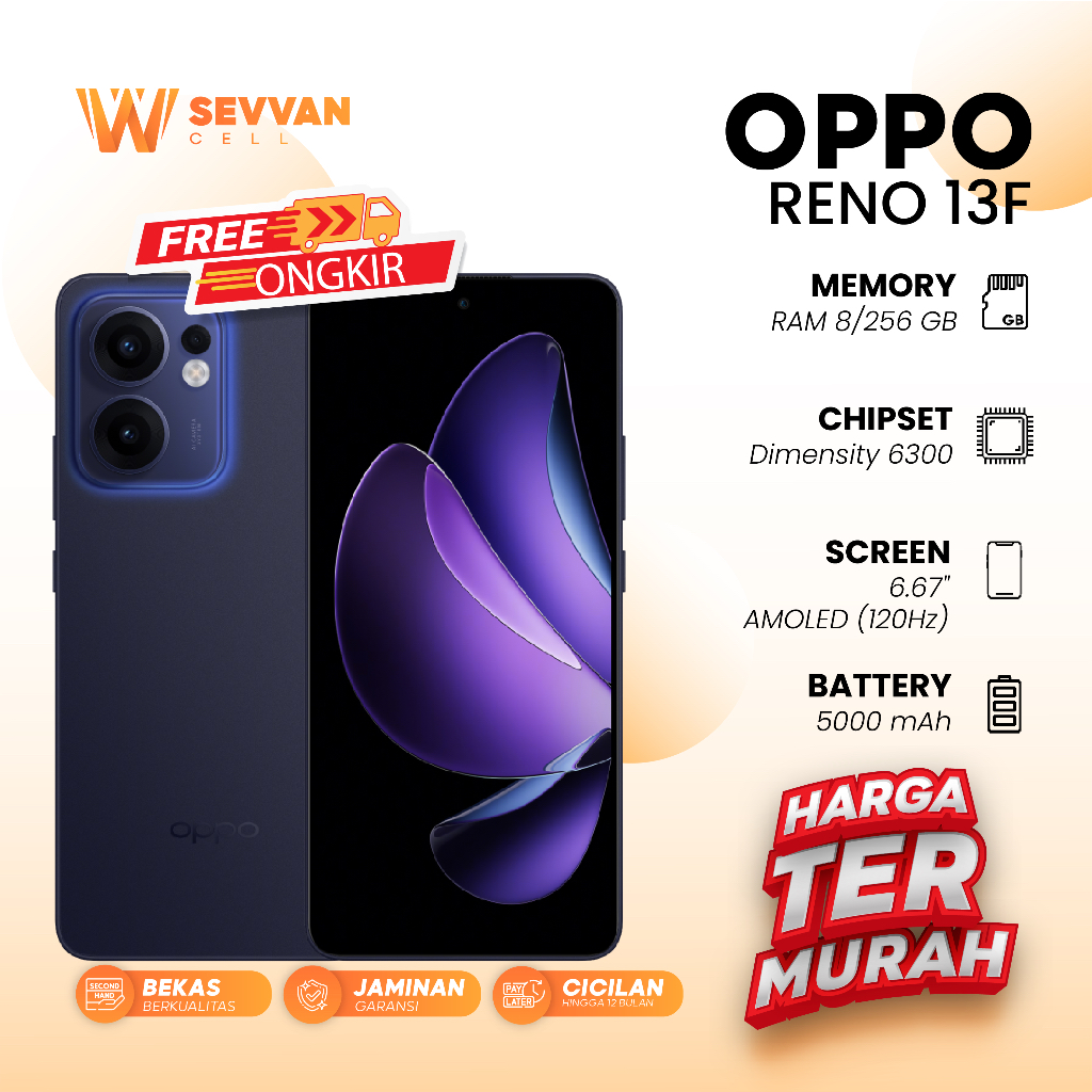 Handphone Oppo Reno 13F Ram 8 256GB