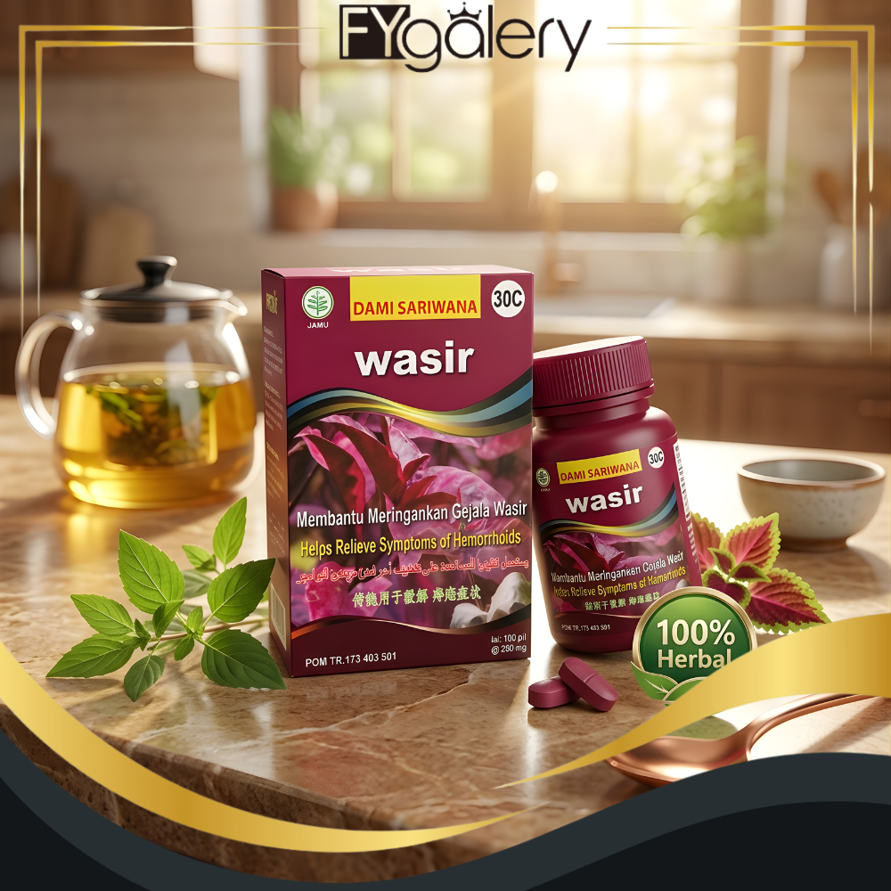 FYgalery Jamu Herbal Wasir isi 100 Pil / 12 Kapsul Alami Mengatasi Ambeien Y8153