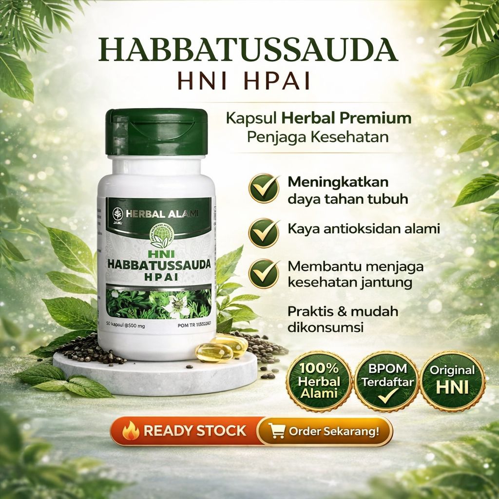 Habbatussauda HNI HPAI Original 100 Kapsul – Herbal Jinten Hitam Meningkatkan Daya Tahan Tubuh & Ant
