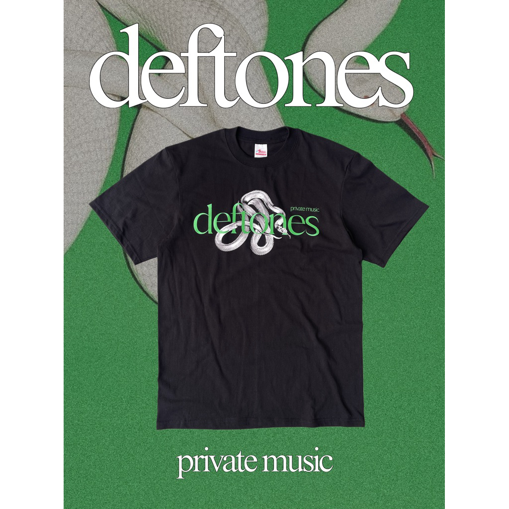 kaos band DEFTONES - PRIVATE MUSIC tag stitch supply