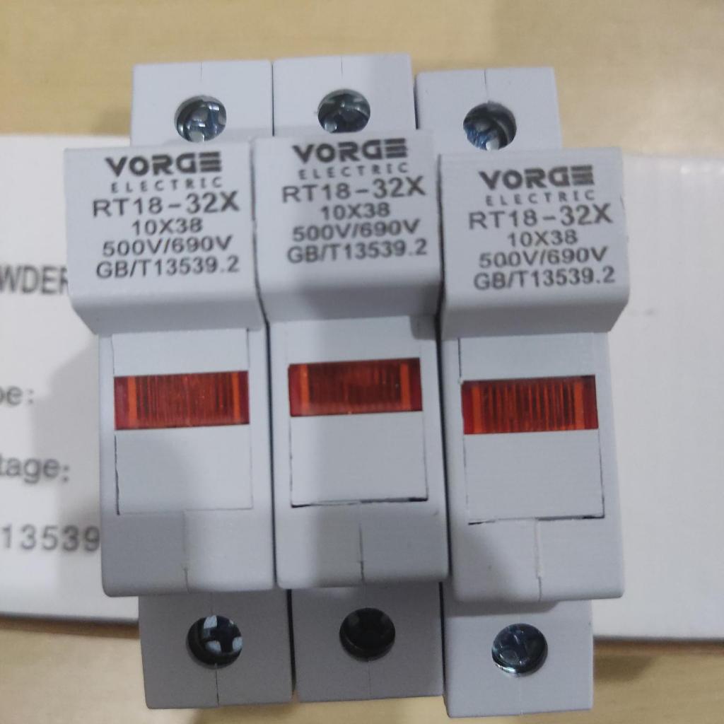 DIN RAIL FUSE HOLDER RUMAH FUSE FORT RT18-32