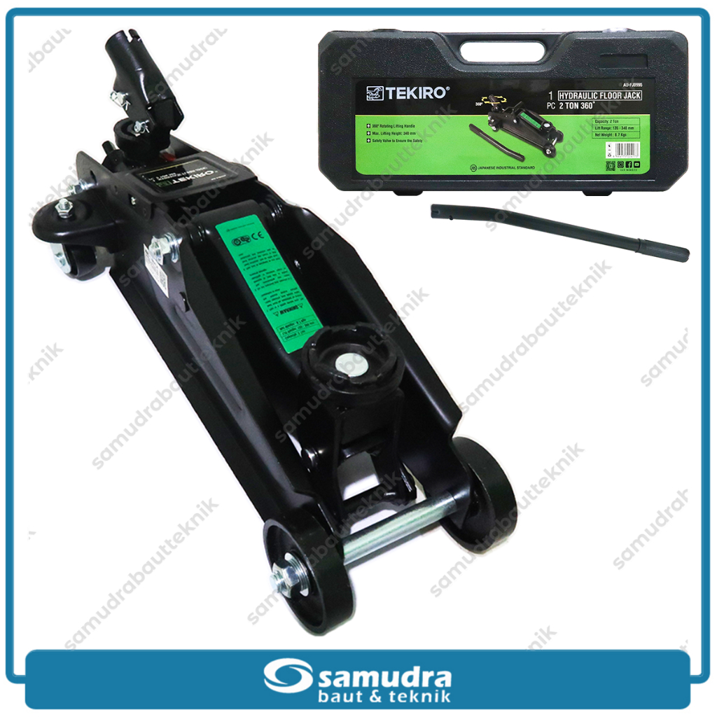 Dongkrak Buaya Putar 2 ton TEKIRO Mobil Rotary 360 Hidrolik Floor Jack