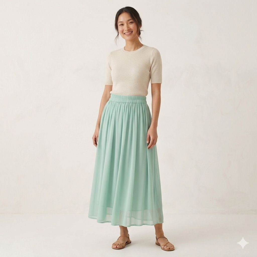 Preloved Rok Wanita | Hijau Daun